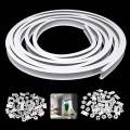 5m Flexible Ceiling Mounted Curtain Track Rail Straight Slide Windows Balcony Plastic Bendable Home Window Decor Accessories