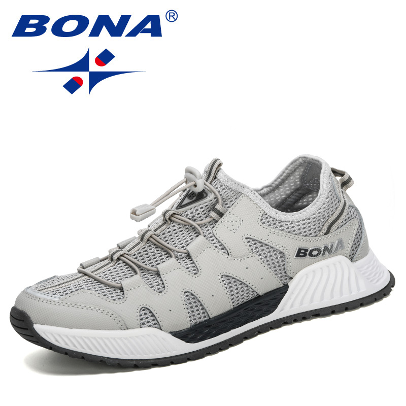 BONA 2020 New Designers Mesh Running Shoes Men 46 Large Size Sneakers Walking Jogging Casual Shoes Man Athletic Fotwear Trendy