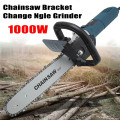 1000W 11000rpm 6 Speed Adjustable Electric 100 Angle Grinder + M10 Chainsaw Woodworking Cutting Chainsaw Bracket Change Grinder