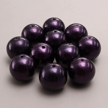 MHS.SUN A70 4MM-30MM Dark Purple ABS Plastic Imitation Pearls Spacer Beads Round DIY Loose Pearl For Garment Jewelry Accessories