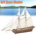 1:100 Wooden Sailboat Model Assembling Building Kits Ship Toys Sailing Model Assembled Wooden Kit DIY Wood Crafts Toy To Boy