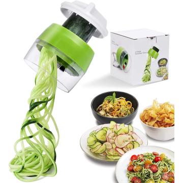 Handheld Spiralizer Vegetable Fruit Slicer 4 in 1 Adjustable Spiral Grater Cutter Salad Tools Zucchini Noodle Spaghetti Maker