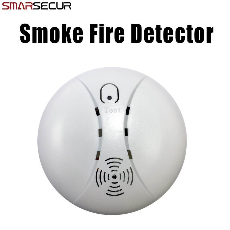 Smarsecur 433mhz Wireless Smoke/Fire Detector for Wireless For Touch Keypad Panel Wifi GSM Home Security Burglar Voice Alarm