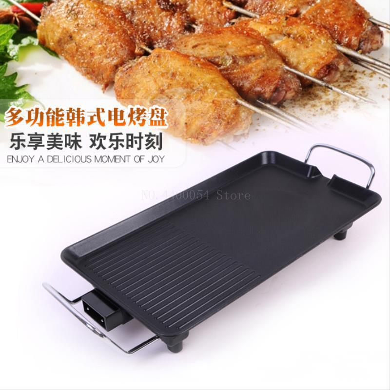 Aluminum Electric Grills Indoor Korean Bbq Grill Ceramic Smokeless Non-stick Less smoke Home Electric Barbeque Tools