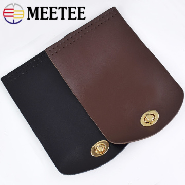 Meetee Bag Flip Cover Leather Clasp Lock Leather Handle Replacement Buckle DIY Handbag Shoulder Bag Parts Accessories BF018