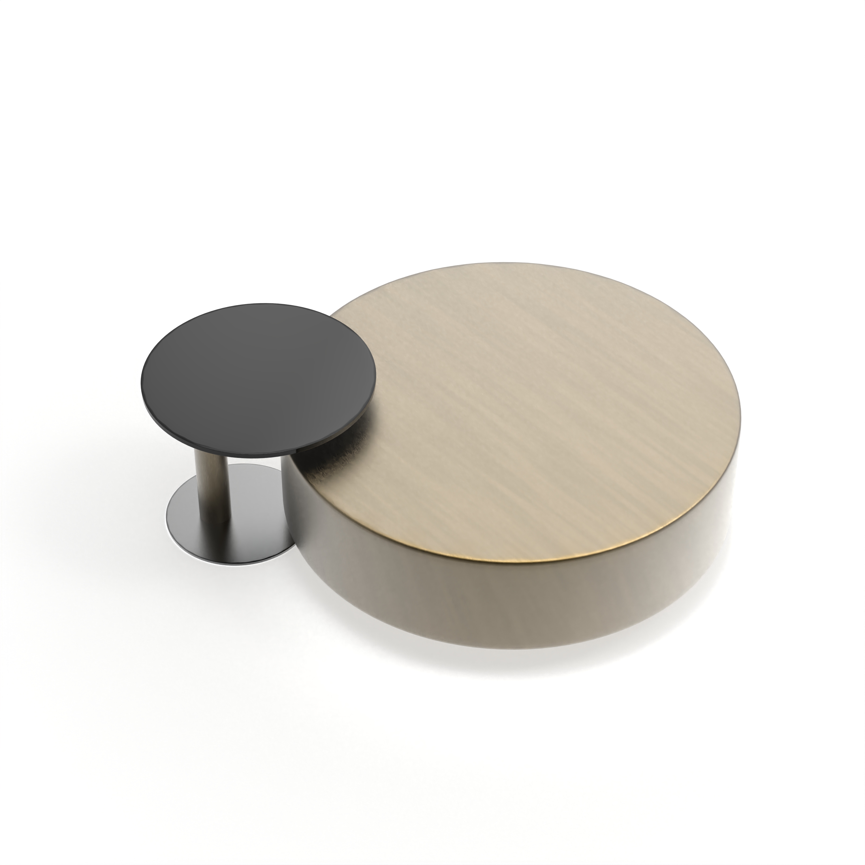 Customized High-End Modern Style Stainless Steel Tempered Glass Round Coffee Table for Living Room
