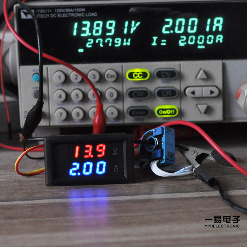 DC 600V 100A Digital Voltmeter Ammeter Dual Blue Red LED Display Digital Volt Amp Meter Voltage Current Measuring Instrument