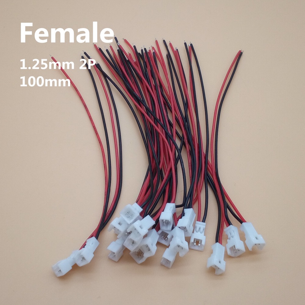 100 Sets/Lot Connector Micro JST 1.25MM 2Pin 3Pin 4Pin Male & Female Connector Plug with Wires Cables LED Strip Connectors