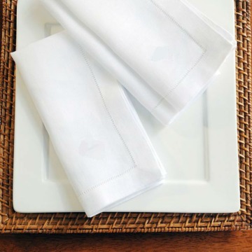 12PCS White Hemstitched Napkins Cocktail Napkin For Party Wedding Table Cloth Linen Napkins Cotton Napkins 4 Size Available