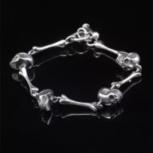 "Bones" Hand-Crafted Silver Hand-Chain