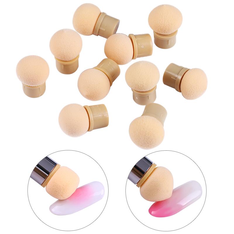 5pcs/10pcs Dual-ended Sponge Replaceable Heads for Glitter Powder Nail Brush Sponge Head of Picking Dotting Gradient Pen Tool