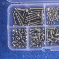 250pcs/set M3 Button Head screw 304 Stainless Steel Hex Socket Screws Bolt With Hex Nuts Assortment Kit Repair Tool Sample box