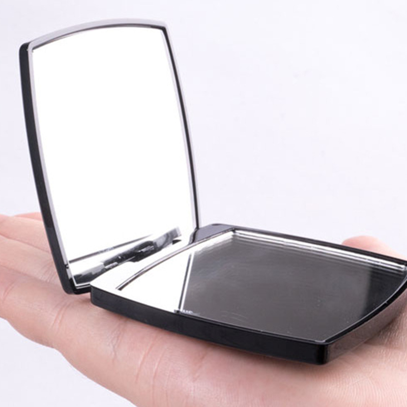 1pc Mini Square Makeup Mirror Portable Double-sided Vanity Mirror Cosmetic Mirror Makeup Vanity Foldable Pocket Compact Mirror