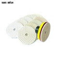 10 + 1 pcs 3"/80mm Diamond Flexible Wet Polishing Disc + Holder for Marble Stone Ceramic Granite Tile Concrete Grinding