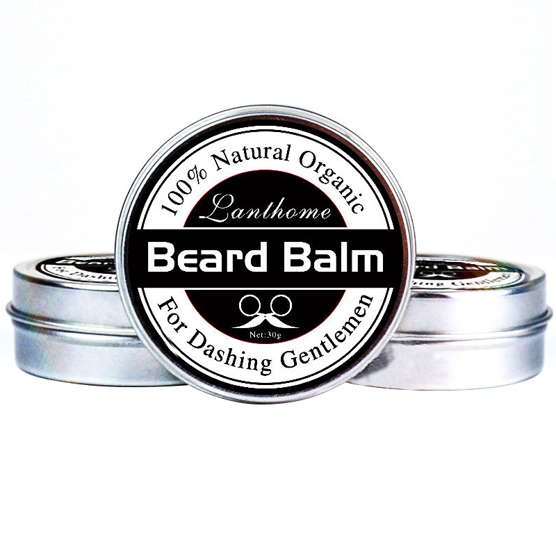 Beard Balm Shaving Cream Natural Oil Conditioner Beard Care Moustache Wax Men Grooming Avoid Beard Hair Loss Natrual Products