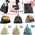 1PC Unisex Foldable Capacity Handy Shopping Bag Reusable Tote Pouch Recycle Storage Handbags Floral Colorful Sample Travel Bag