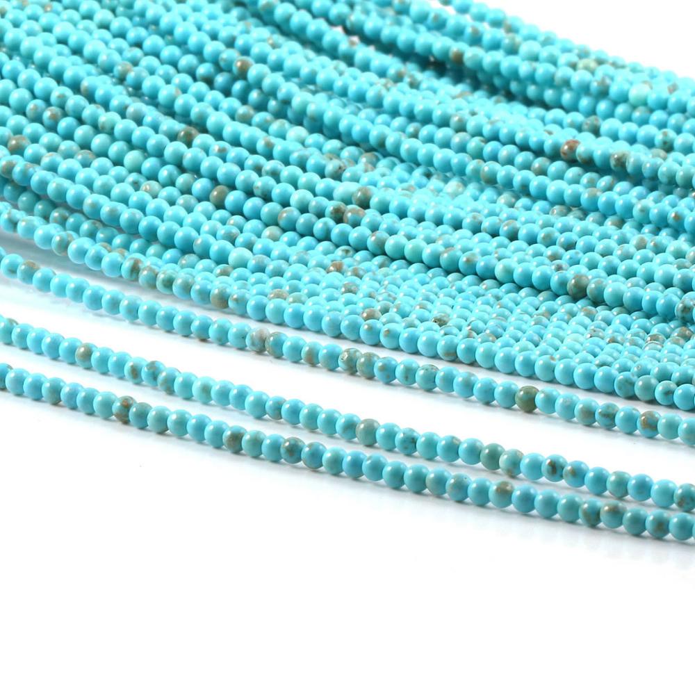 2020 New Wholesale Natural Stone Beads Turquoises Beads for Jewelry Making Beadwork DIY Bracelet Accessories 2mm 3mm