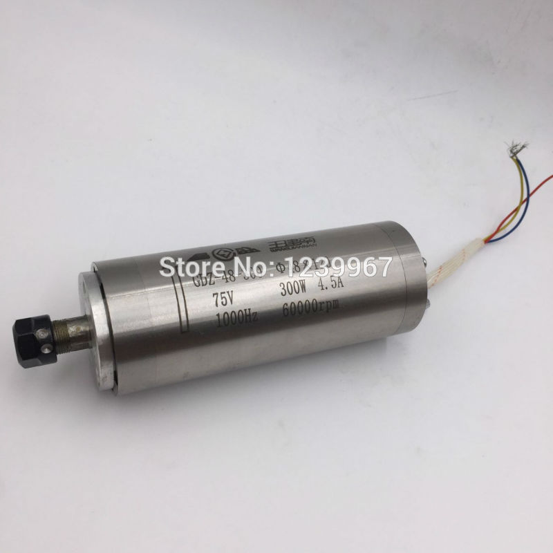 300W 60000rpm Spindle Motor ER8 Water Cooled High Speed High Precision CNC Machine Tool Spindle for CNC Engraving Machine New