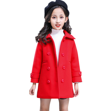 Girls jacket Outerwear Solid Color Coat For Girls Autumn Winter Children's Coat Outerwear Casual Style Kids Clothes Girl