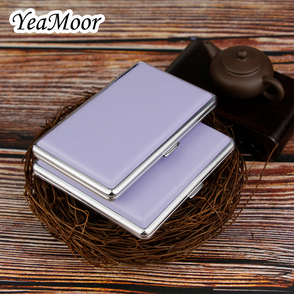 Multi Colors Leather Case for Carry 14 & 20 Cigarettes Classic Cigarette Box Men & Women Cigarette Case Smoking Pouch