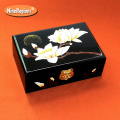 PingYao Shanxi China hand push light lacquer Chinese lacquerware jewelry box storage case Traditional wood crafts wedding decor