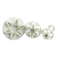 High Quality 3Pcs Snowflake Cake Decorating Fondant Plunger Cutters Mold Mould Cookies Tools Fashionable and stylish design