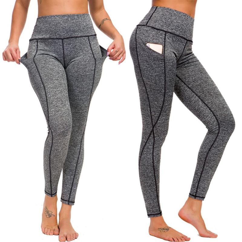 Women Yoga Pants Sports Running Sportswear Stretchy Fitness Legging High Waist Slim Leggings Pants Elastic Yoga Butt Lift Tight