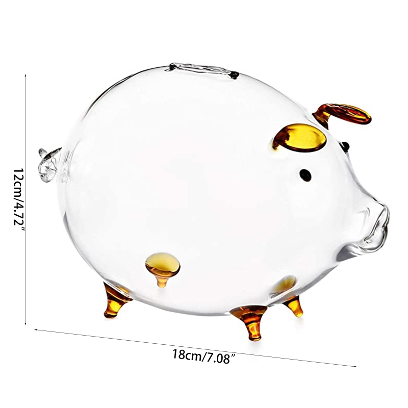 Pig Piggy Bank Money Boxes Coin Saving Box Cute Transparent Glass Souvenir Birth Dropshipping