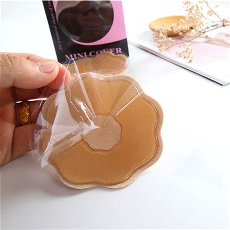 1Pair Silicone Nipple Cover Bra Pad Skin Adhesive Reusable Invisible Breast Petals Party Dress Nipple Cover Wholesale