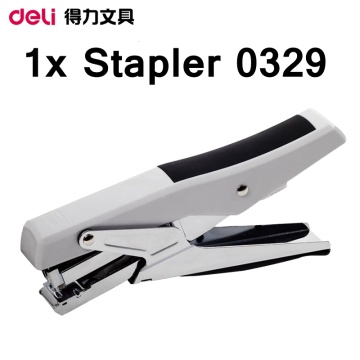 [ReadStar]Deli 0329 manual stapler plier style efforts saving design paper capacity 20 pieces 80g hand paper binding machine