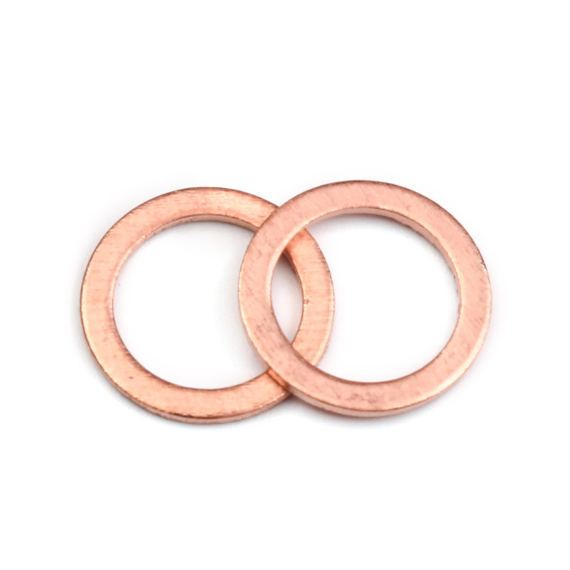 20PCS/Pack Solid Copper Washer Flat Ring Gasket Sump Plug Oil Seal Fittings 10*14*1MM Washers Fastener Hardware Accessories