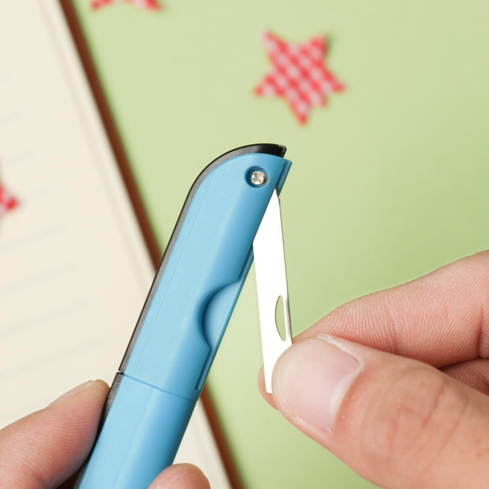 2021 Creative Plastic Ballpoint Pen Folding Scissors Ruler Knife Shape Signature Ballpen Writing Tool Multifunction Stationery