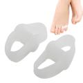 1 Pair Silicone Gel Foot Fingers Two Hole Toe Separator Thumb Valgus Protector Bunion Adjuster Hallux Valgus Guard Feet Care