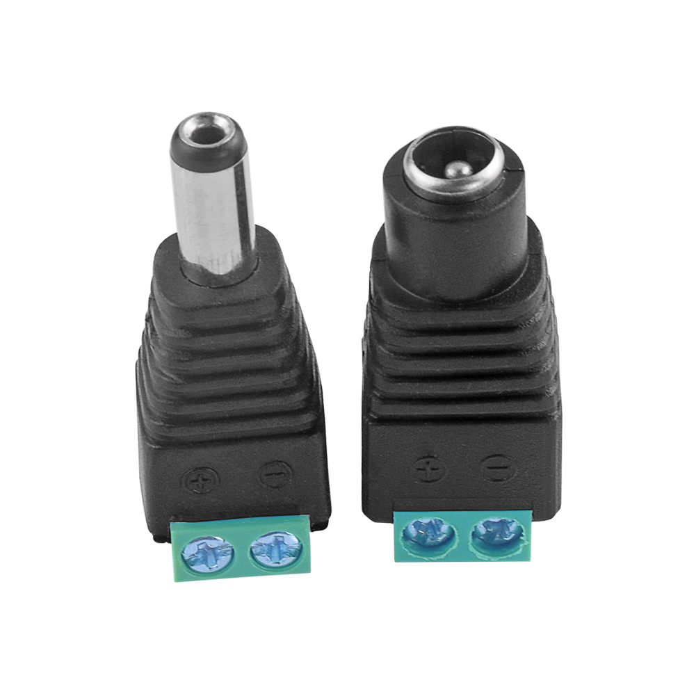 1/2/5/10 Pairs 5.5 X 2.1mm Male Female DC Connector Power Plug Jack Adapter Cable Connector For Led Strip Light CCTV DVR Video