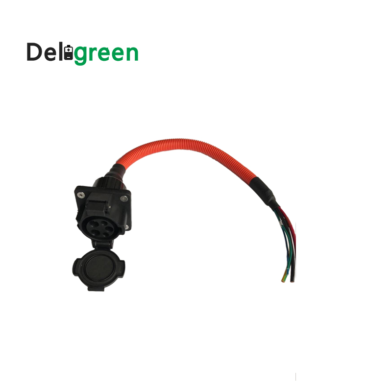32AJ1772 AC inlet with 0.5m single phase CABLE for EV/ electric car/ charging station Type 1 connector
