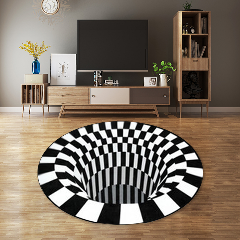 3D Illusion Rug Print Optical Illusion Areas Rug Carpet Floor Pad Non-slip Doormat Home Mats Mischief Dropshipping