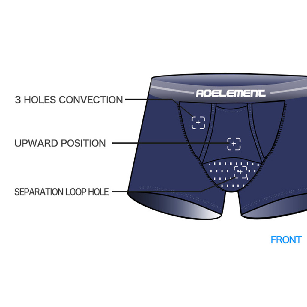 Men`s Breathe Underwear Bullet Separation Scrotum Physiological Men's Underpants Breathable Boxers Panties ropa interior hombre