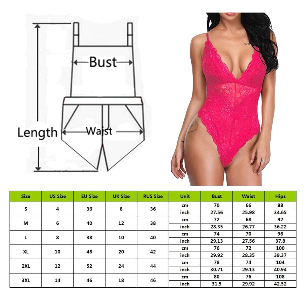 New Fashion Women Sexy Lingerie Lace Catsuit Fashion Female Underwear Bodysuit Nightwear Body Sexy Hot Erotic