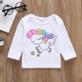 4 Pieces Newborn Infant Baby Girl Clothing Sets 2021 Spring Unicorn T-shirt+Star Castle Pants+Hat Babe Bebe Girls Clothes Outfit