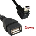 90 Degree 4 angle mini USB OTG Female to Mini B 5 Pin Male cable Adapter 0.25m