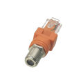 1Pcs RJ45 Male Plug to F TV Female Jack RF Adapter Connector Coaxial Barrel Coupler High Quanlity