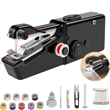 Electric Sewing Machine Handheld Mini Sewing Machine Portable Household Cordless Electric Stitch Tool for Quick Repairs DIY Home