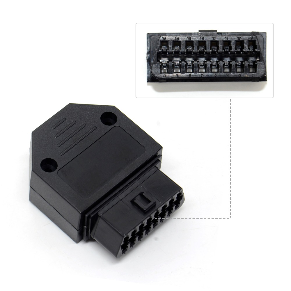 Universal OBD2 16Pin male Connector Adaptor Car Diagnostic Tool J1962F ELM327 OBD Male Connect