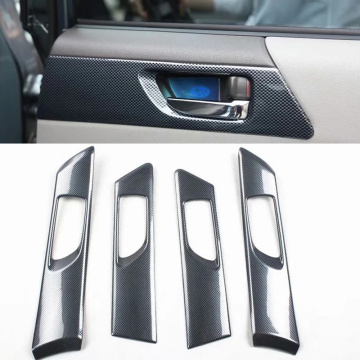 For Subaru Forester 2008-2012 4PCS Carbon Fiber ABS Car Side Door Interior Handle Bowl Protector Cover Trim Moldings Car Styling