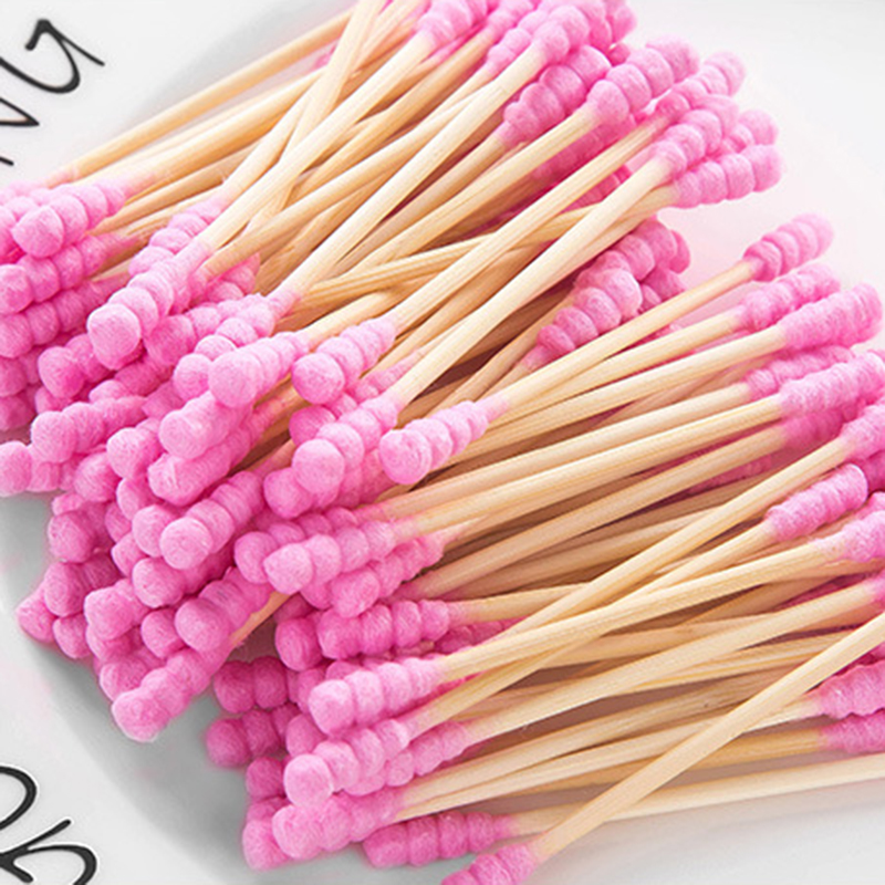 1SET/200PCS Bamboo Cotton Swab Wood Sticks Soft Cotton Buds cleaning of ears Tampons Microbrush Cotonete pampons Health Beauty