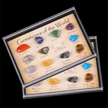 2019 Crystal Gemstone Polished Healing Natural Crystal Gemstone Color Stone Gift Stone Natural Stone Set