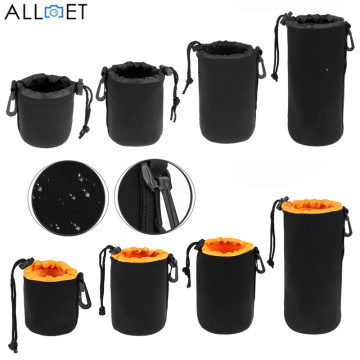 ALLOET Camera Lens Bag Full Size S M L XL Neoprene Waterproof Soft Video Camera Lens Storage Pouch Bags Case DSLR Lens Protector