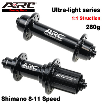 ARC 4 Bearings Hub 1:1 Structure Road Bike Hub Front 80g Rear 200g Super Light 20 / 24 Hole Bicycle Hub including the skewers