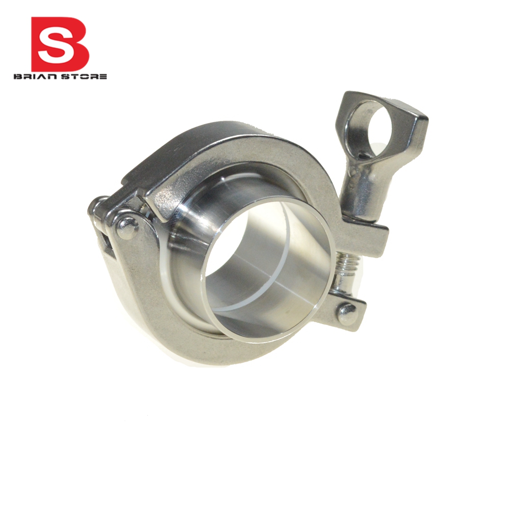 1/8"-12"Sanitary Stainless Steel SUS SS 304 Flange Pipe Weld Ferrule + Tri Clamp + PTFE or Silicone Gasket triclamp