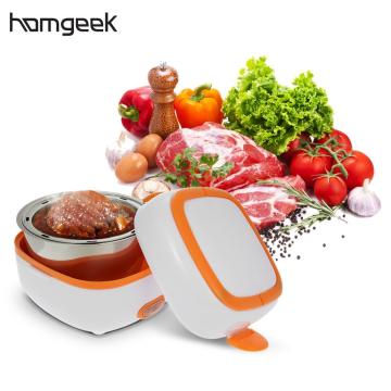 Homgeek Mini Rice Cooker Electric Meal Box Thermal Insulation 1.0L Lunch Box 200W Electric Rice Cooker with Steamer